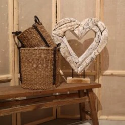 DKNC - Ornament Hart Cardiff - Teak - 78x18x90cm - Wit 8 DKNC - Ornament Hart Cardiff - Teak - 78x18x90cm - Wit -Meubels Voor Thuis 11471335