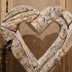 DKNC - Ornament Hart Cardiff - Teak - 78x18x90cm - Wit 10 DKNC - Ornament Hart Cardiff - Teak - 78x18x90cm - Wit -Meubels Voor Thuis 11471340