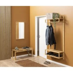 Lisomme Jort Bamboe Bankje Naturel - 100 X 44 Cm -Meubels Voor Thuis 11480312