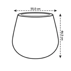 Elho Pure Cone Bloempot Ø 55 Cm - Zwart 12 Elho Pure Cone Bloempot Ø 55 Cm - Zwart -Meubels Voor Thuis 11594868