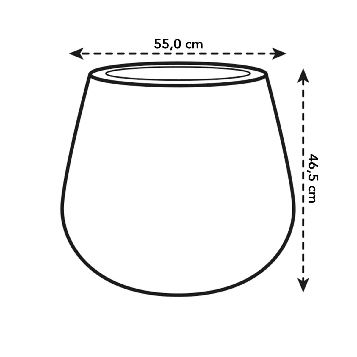 Elho Pure Cone Bloempot Ø 55 Cm - Zwart 7 Elho Pure Cone Bloempot Ø 55 Cm - Zwart - Afbeelding 5