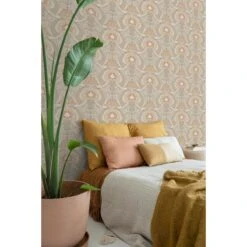 ESTAhome Behang Vintage Bloemen In Art Nouveau Stijl Beige - 0.53 X 10 -Meubels Voor Thuis 11637587