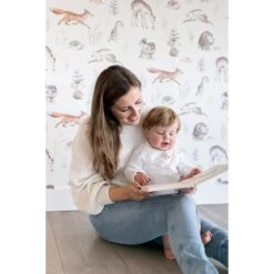 ESTAhome Behang Vintage Bosdieren Wit, Oranje En Bruin - 0,53 X 10,05 22 ESTAhome Behang Vintage Bosdieren Wit, Oranje En Bruin - 0,53 X 10,05 -Meubels Voor Thuis 11646690