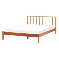 Beliani - BARRET II - Bed - Lichtbruin - 140 X 200 Cm - Dennenhout