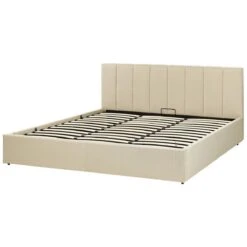 Beliani-DREUX-Bed Met Opbergruimte-Beige-180 X 200 Cm-Polyester -Meubels Voor Thuis 11651748