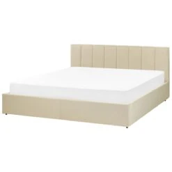 Beliani-DREUX-Bed Met Opbergruimte-Beige-180 X 200 Cm-Polyester -Meubels Voor Thuis 11651780