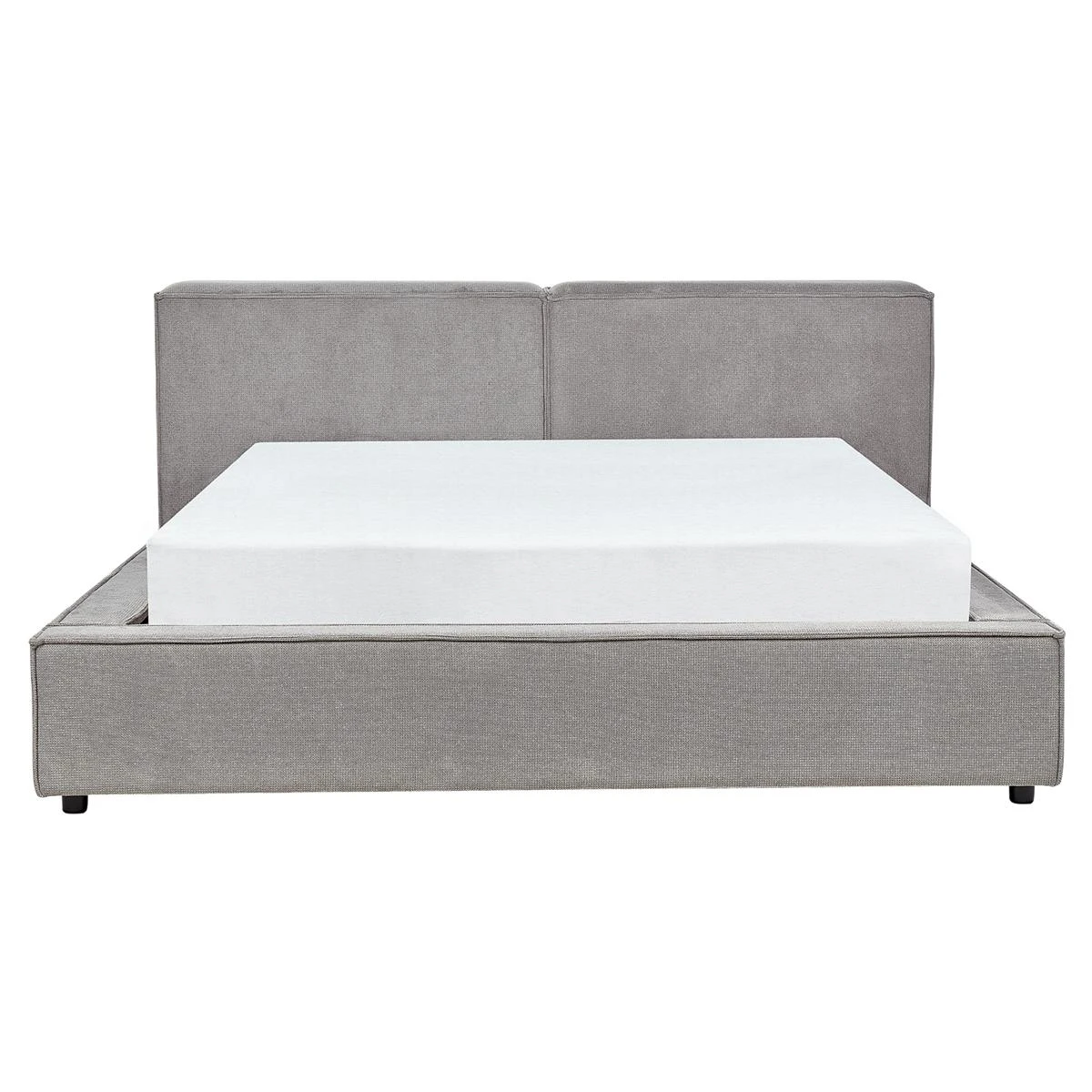Beliani - LINARDS - Bed - Grijs - 160 X 200 Cm - Polyester 5 Beliani - LINARDS - Bed - Grijs - 160 X 200 Cm - Polyester - Afbeelding 3