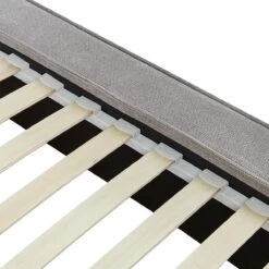 Beliani - LINARDS - Bed - Grijs - 160 X 200 Cm - Polyester 17 Beliani - LINARDS - Bed - Grijs - 160 X 200 Cm - Polyester -Meubels Voor Thuis 11656766