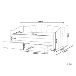 Beliani - VITTEL - Bed Met Opberger - Roze - Polyester -Meubels Voor Thuis 11656887
