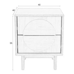 Zuiver Groove Nachtkastje - Naturel Eiken -Meubels Voor Thuis 11676504