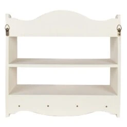 Clayre & Eef Wandrek 50x19x47 Cm Wit Houtproduct Muurrek -Meubels Voor Thuis 11690396