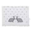 Clayre & Eef Gastendoekje 40x66 Cm Wit Grijs Katoen Konijnen Toilet -Meubels Voor Thuis 11691111