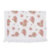 Clayre & Eef Gastendoekje 40x66 Cm Wit Roze Katoen Rozen Toilet -Meubels Voor Thuis 11691128