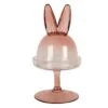 Clayre & Eef Stolp Ø 12x23 Cm Roze Glas Rond Konijn Glazen Stolp -Meubels Voor Thuis 11691212
