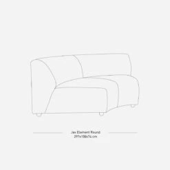 HKliving Jax Bank Element - Middenstuk Rond - Light Grey 17 HKliving Jax Bank Element - Middenstuk Rond - Light Grey -Meubels Voor Thuis 11703085