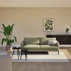 By FonQ Teddy 3-zitsbank - Olijfgroen -Meubels Voor Thuis 11705519