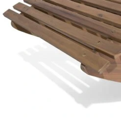 Beliani - BRESCIA - Strandstoel Set Van 2 - Lichte Houtkleur|Taupe -Meubels Voor Thuis 11712716