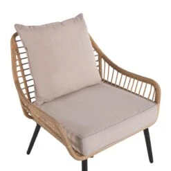 Beliani - LAURETO - Bistroset Voor 2 - Natuurlijk - PE Rotan -Meubels Voor Thuis 11712729