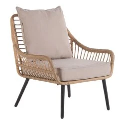 Beliani - LAURETO - Bistroset Voor 2 - Natuurlijk - PE Rotan -Meubels Voor Thuis 11712730