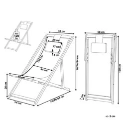 Beliani - AVELLINO - Strandstoel - Grijs - Polyester -Meubels Voor Thuis 11712755
