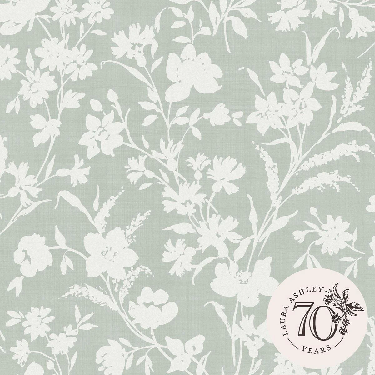 Laura Ashley Vliesbehang | Rye Sage Green - Groen 3 Laura Ashley Vliesbehang | Rye Sage Green - Groen