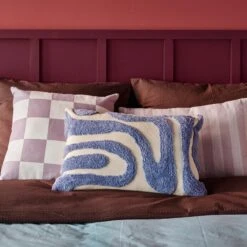 By FonQ Sierkussen Set Van 3 - Wave - Check - Linen Stripe -Meubels Voor Thuis 11760711