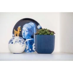 Capi Europe Bloempot Bol Groove Colours - 14x13 - Donkerblauw -Meubels Voor Thuis 11762562