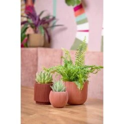 Capi Europe Bloempot Bol Groove Colours - 14x13 - Donkerblauw -Meubels Voor Thuis 11762568