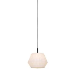 QAZQA Buiten Hanglamp Zwart Met Witte Kap 45,6 Cm IP44 - Robbert -Meubels Voor Thuis 11764749