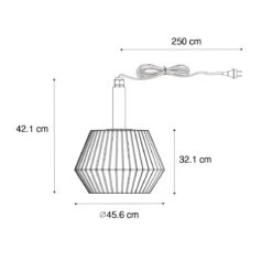 QAZQA Buiten Hanglamp Zwart Met Witte Kap 45,6 Cm IP44 - Robbert -Meubels Voor Thuis 11764752