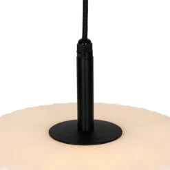QAZQA Buiten Hanglamp Zwart Met Witte Kap 45,6 Cm IP44 - Robbert -Meubels Voor Thuis 11764756