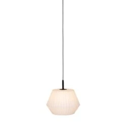 QAZQA Buiten Hanglamp Zwart Met Witte Kap 45,6 Cm IP44 - Robbert -Meubels Voor Thuis 11764773