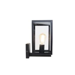 QAZQA Smart Buiten Wandlamp Zwart Met Glas 30 Cm Incl. Wifi ST64 - -Meubels Voor Thuis 11767425