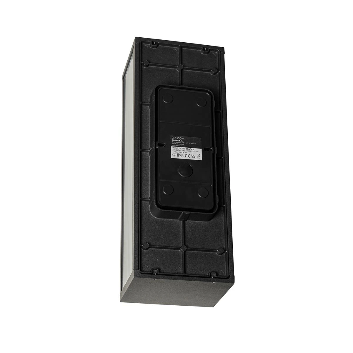 QAZQA Buiten Wandlamp Zwart Met Ribbel Glas 2-lichts IP44 - Charlois 13 QAZQA Buiten Wandlamp Zwart Met Ribbel Glas 2-lichts IP44 - Charlois - Afbeelding 11