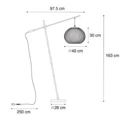 QAZQA Oosterse Buiten Vloerlamp Bamboe IP44 - Rafael -Meubels Voor Thuis 11769249