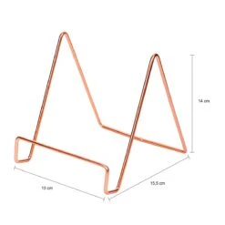 QUVIO Boekenstandaard Metaal - Rosegoud -Meubels Voor Thuis 11772808