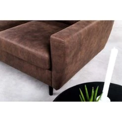 Giga Meubel - 3-Zits Bank Bruin Met Hoofdsteun -Meubels Voor Thuis 11779860