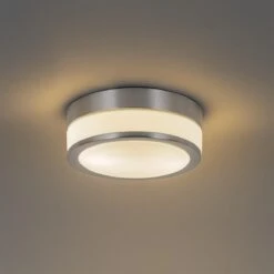 QAZQA Klassieke Buiten Plafondlamp Staal 23 Cm IP44 - Flavi -Meubels Voor Thuis 11790252