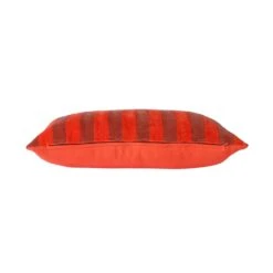 HKliving Striped Velvet Sierkussen 30 X 50 Cm - Bordeaux -Meubels Voor Thuis 9430159