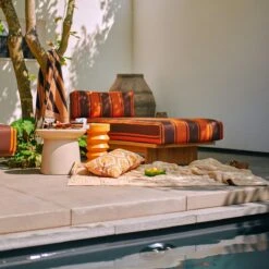 HKliving Quilted Plaid 170 X 130 Cm - Sand -Meubels Voor Thuis 9430166