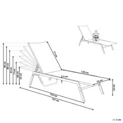 Beliani - NOLI - Strandstoel - Zwart - Staal -Meubels Voor Thuis 9432429