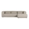 Woood Exclusive Bean Chaise Longue Rechts - Polyester - Beige -Meubels Voor Thuis 9432490