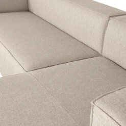 Woood Exclusive Bean Chaise Longue Rechts - Polyester - Beige 16 Woood Exclusive Bean Chaise Longue Rechts - Polyester - Beige -Meubels Voor Thuis 9432506