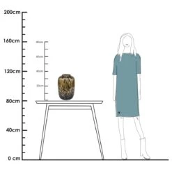 Vase The World Artic Cheetah Vaas L -Meubels Voor Thuis 9432556