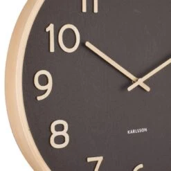 Karlsson Pure Wood Grain Klok - Zwart 9 Karlsson Pure Wood Grain Klok - Zwart -Meubels Voor Thuis 9432942