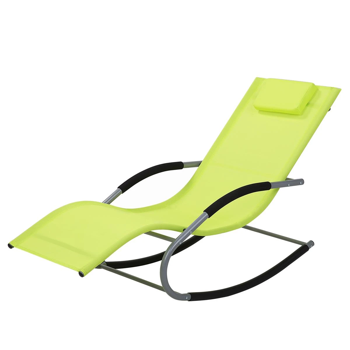 Beliani - CARANO - Strandstoel - Groen - Staal 5 Beliani - CARANO - Strandstoel - Groen - Staal - Afbeelding 3