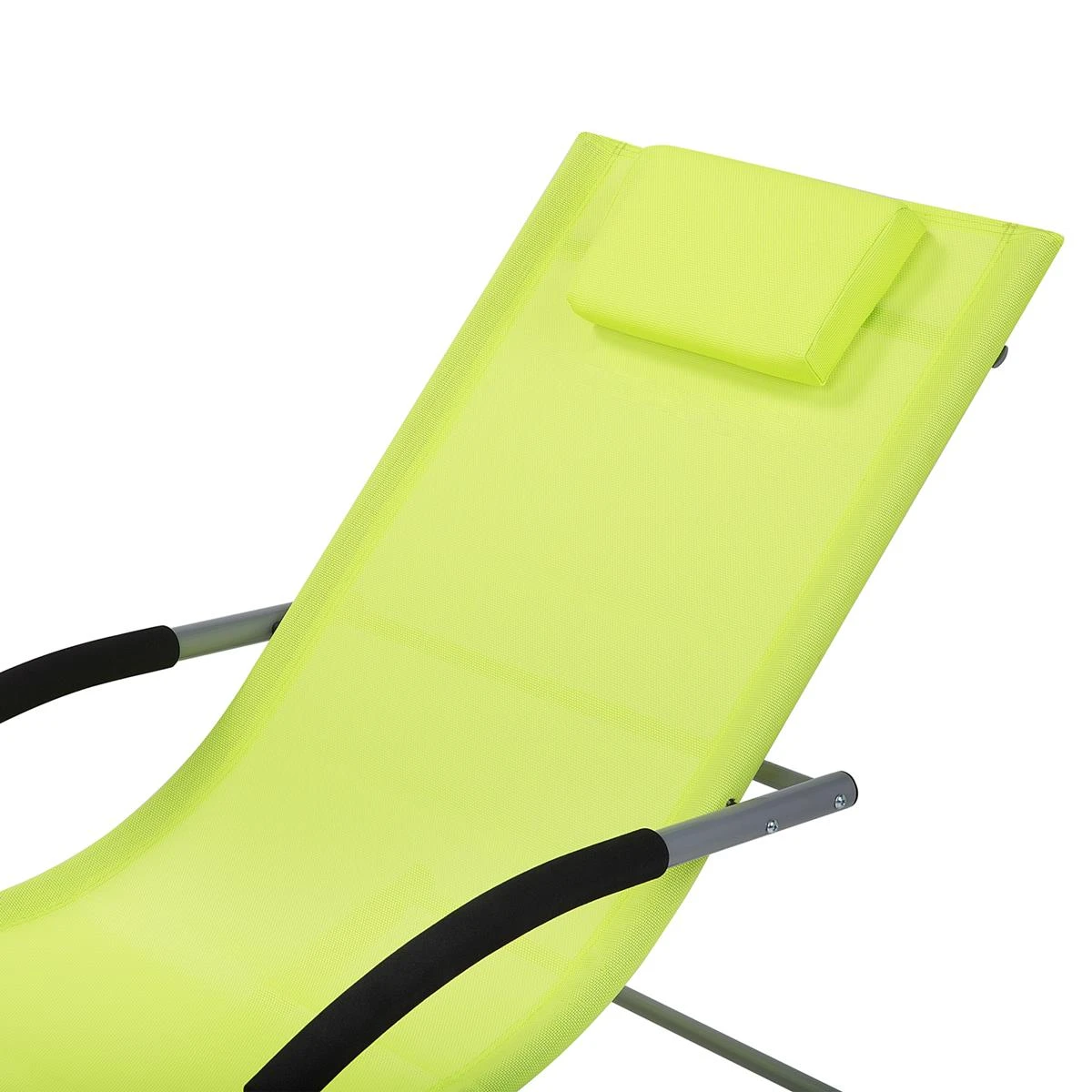 Beliani - CARANO - Strandstoel - Groen - Staal 9 Beliani - CARANO - Strandstoel - Groen - Staal - Afbeelding 7
