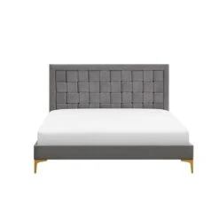 Beliani - LIMOUX - Tweepersoonsbed - Grijs - 140 X 200 Cm - Fluweel 16 Beliani - LIMOUX - Tweepersoonsbed - Grijs - 140 X 200 Cm - Fluweel -Meubels Voor Thuis 9433717