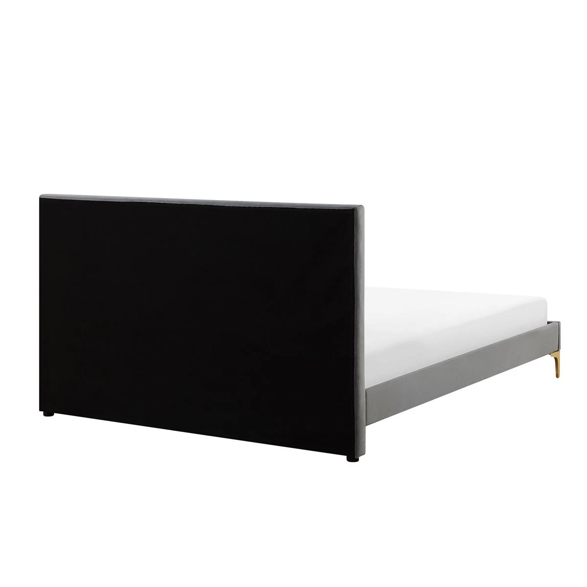 Beliani - LIMOUX - Tweepersoonsbed - Grijs - 140 X 200 Cm - Fluweel 6 Beliani - LIMOUX - Tweepersoonsbed - Grijs - 140 X 200 Cm - Fluweel - Afbeelding 4