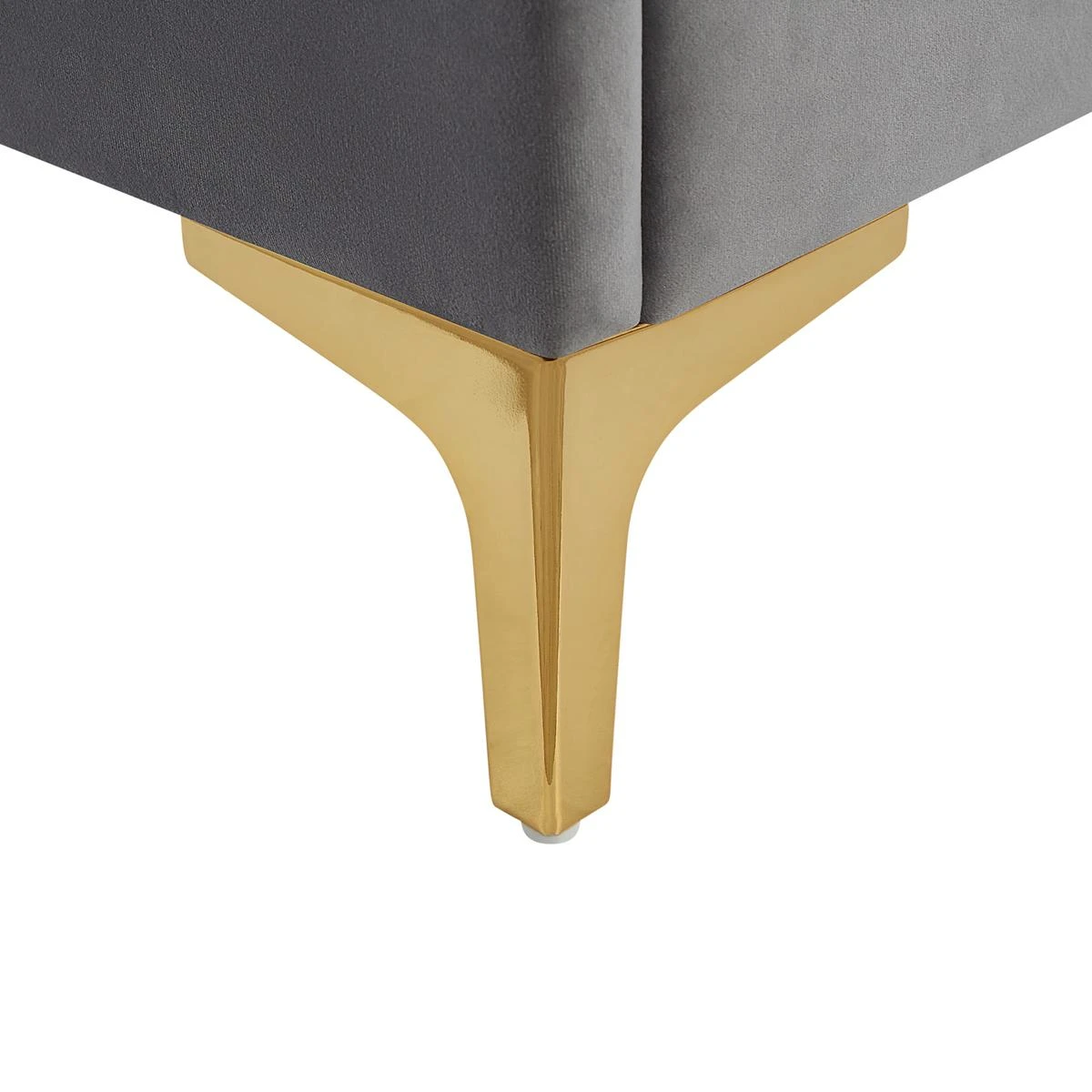 Beliani - LIMOUX - Tweepersoonsbed - Grijs - 140 X 200 Cm - Fluweel 10 Beliani - LIMOUX - Tweepersoonsbed - Grijs - 140 X 200 Cm - Fluweel - Afbeelding 8